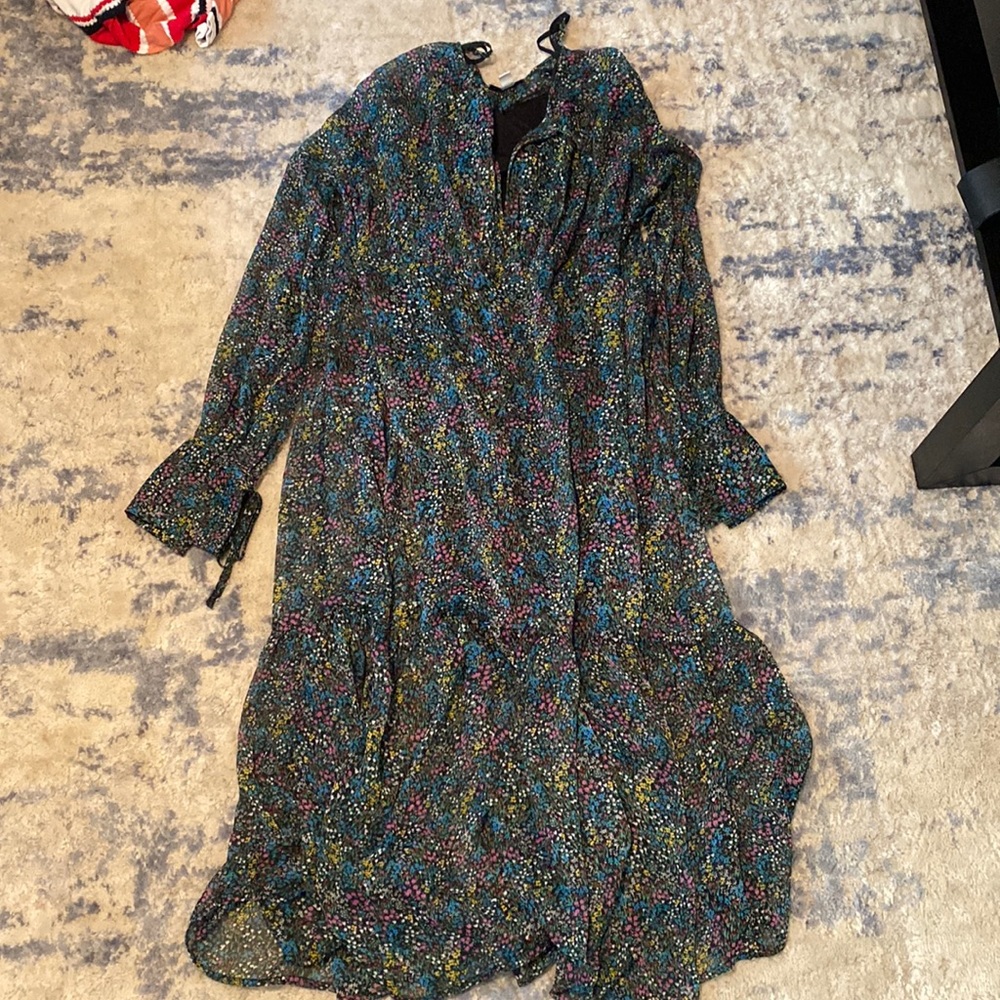 Floral Topshop midi dress size 6